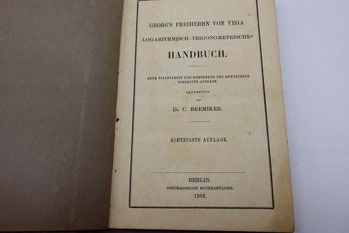 1903 logarithmic tables - logarithmic,